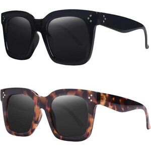 Women Oversized Sunglasses Square Retro Designer Sun Glasses UV400 Protection